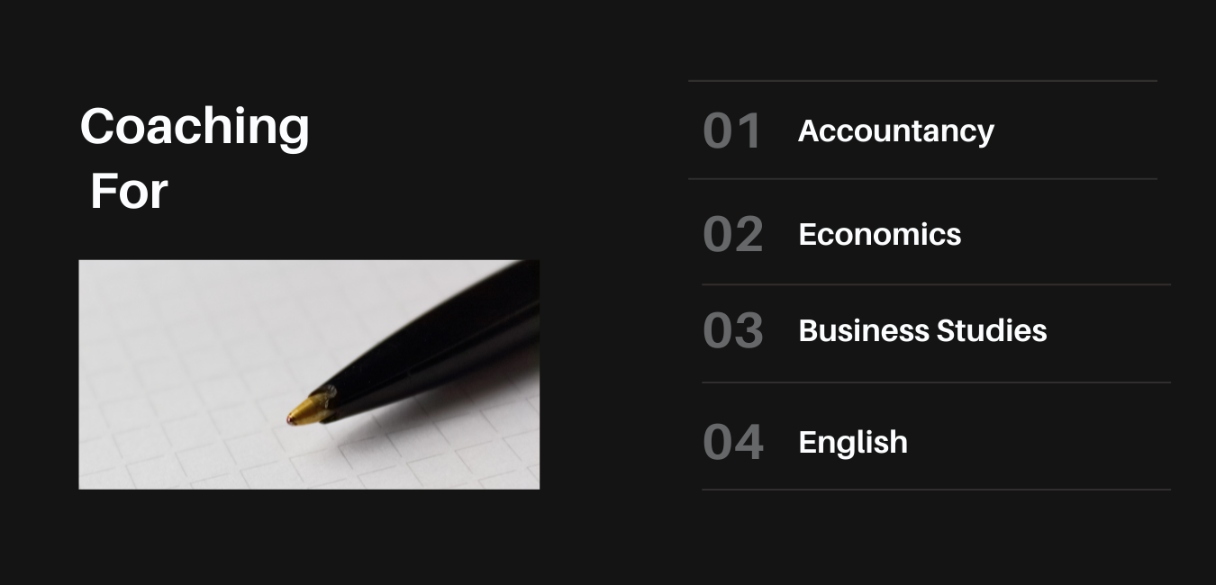 Accountancy, Economics, Business Studies, English - Group Coaching & Home Tuitions - For Classes 11 & 12, CBSE Board